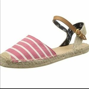 Sperry Pink and White Striped Espadrilles
